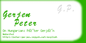 gerjen peter business card